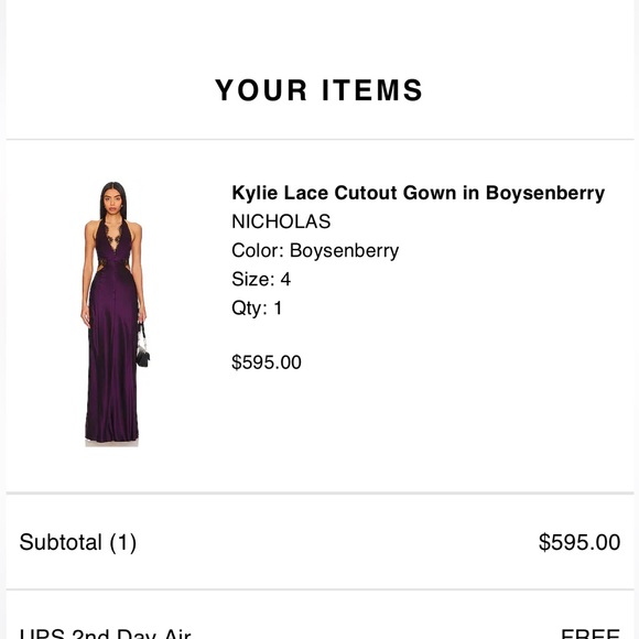 Kylie Lace Cutout Gown in Boysenberry
NICHOLAS #purple #gown #nicholas #… - Picture 2 of 5
